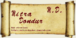 Mitra Dondur vizit kartica